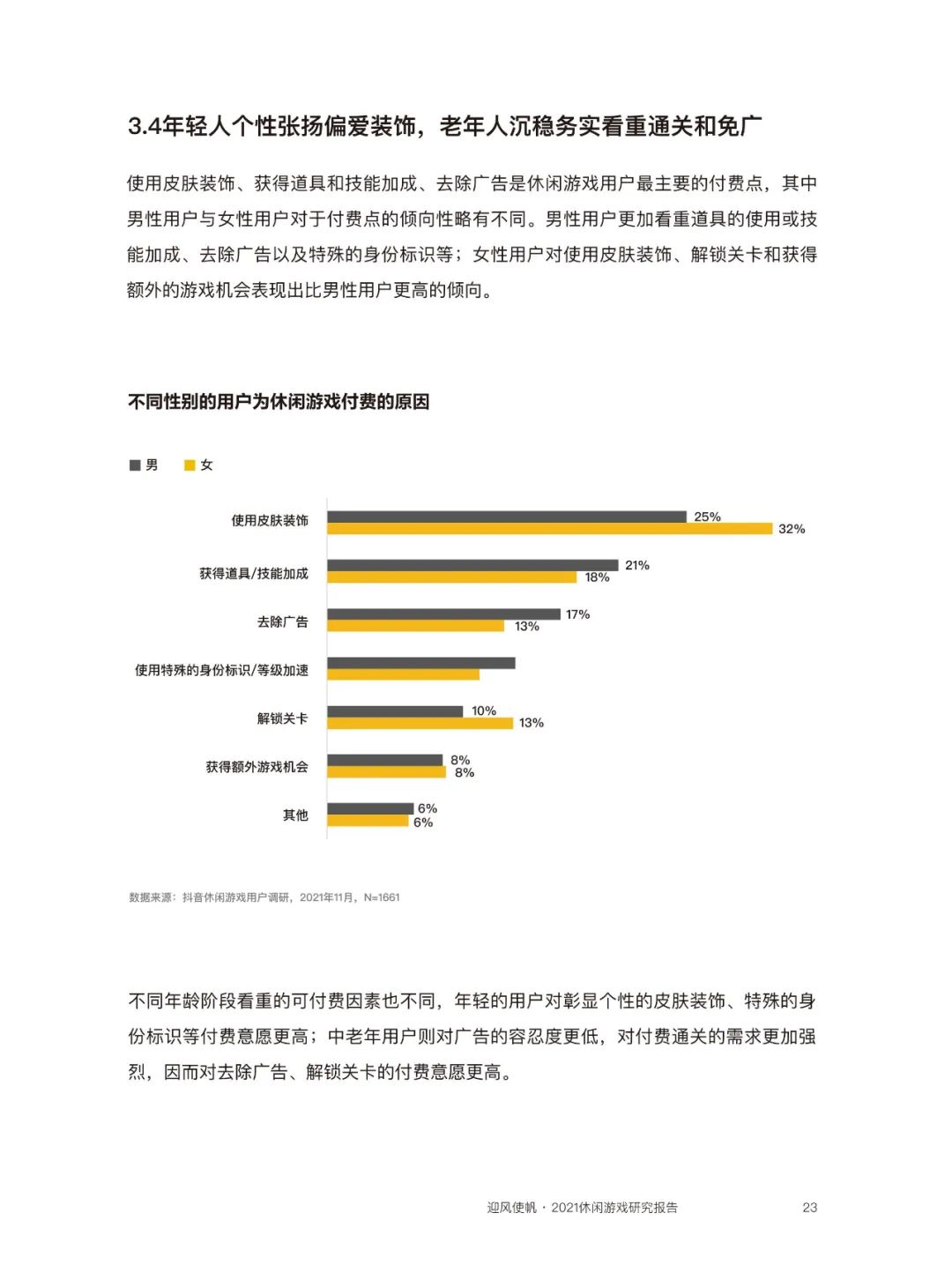 近四成玩家同时玩3款以上休闲游戏，80后付费意愿最强  | 《2021休闲游戏研究报告》