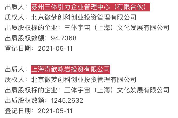 游族已敲定「三体」IP买家？三体宇宙64%股权出质予新浪！
