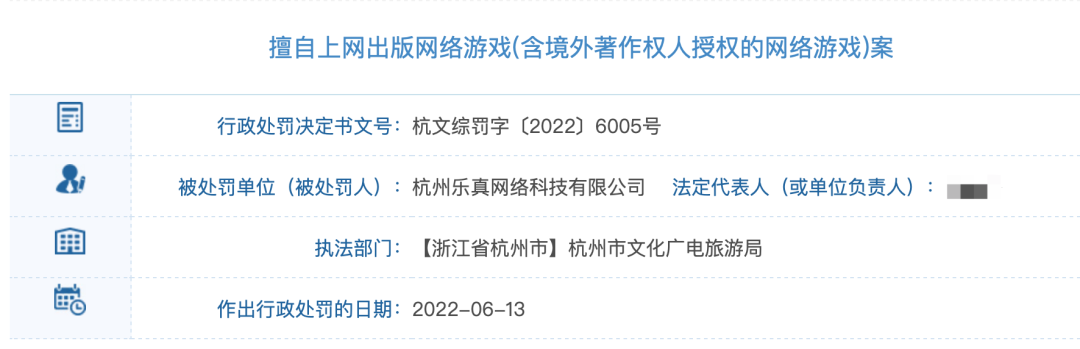 网赚APP内含无版号游戏，杭州市一企业被罚5000元