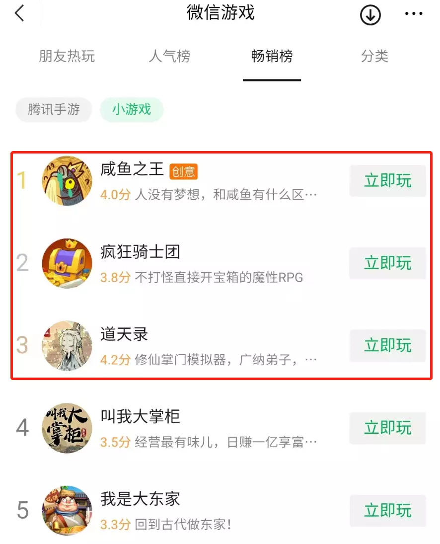 霸占微信小游戏畅销榜前三，这家公司找到了自己的拿手领域