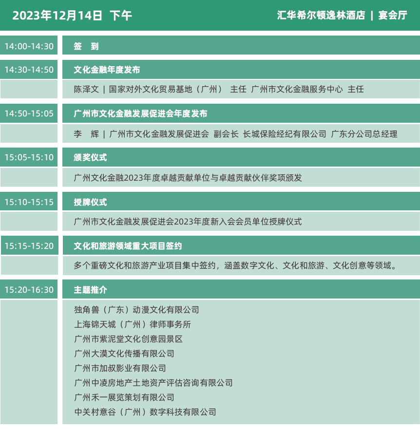 2023年度中国游戏产业年会日程